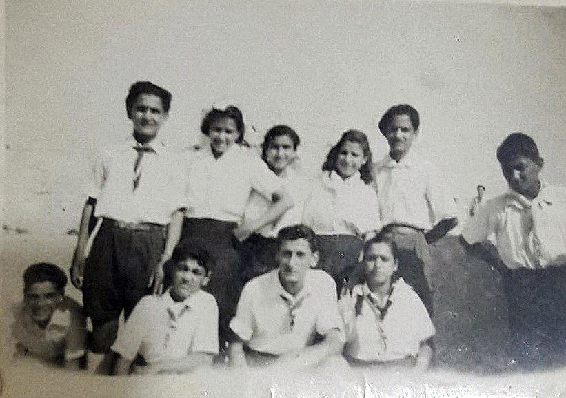Members of the youth group Aliyat Hanoar in Tunis.

Among those pictured is Asher Zagron (standing, far left).