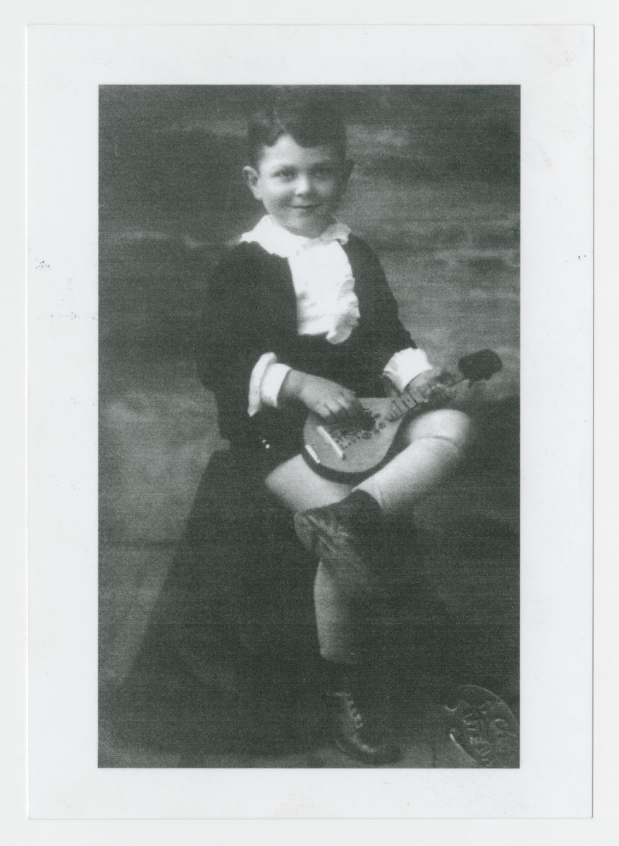 Portrait of a young boy from Utena, Lithuania who perished during the Holocaust.