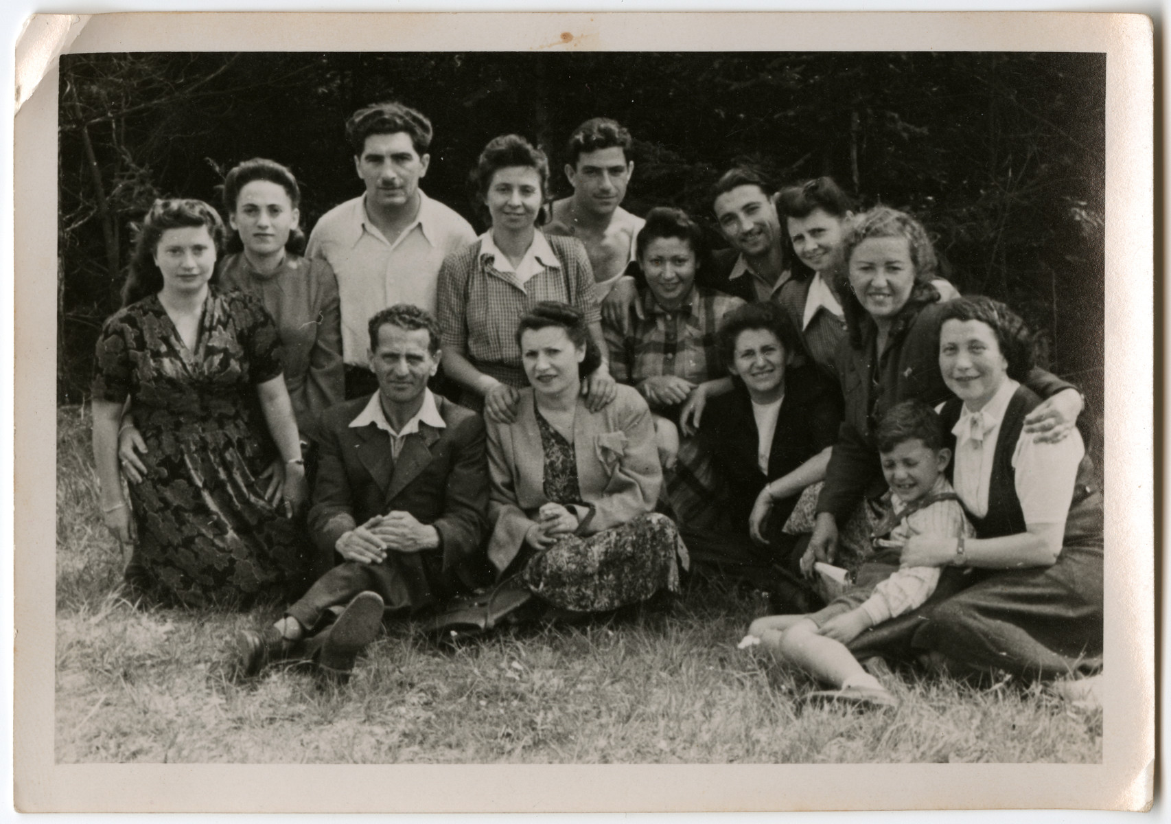 Group portrait of the teachers of the Hebrew school of the Schlachtensee displaced persons' camp.

Among those pictured is Laura Kimmel (the English teacher), second row, fifth from the right.