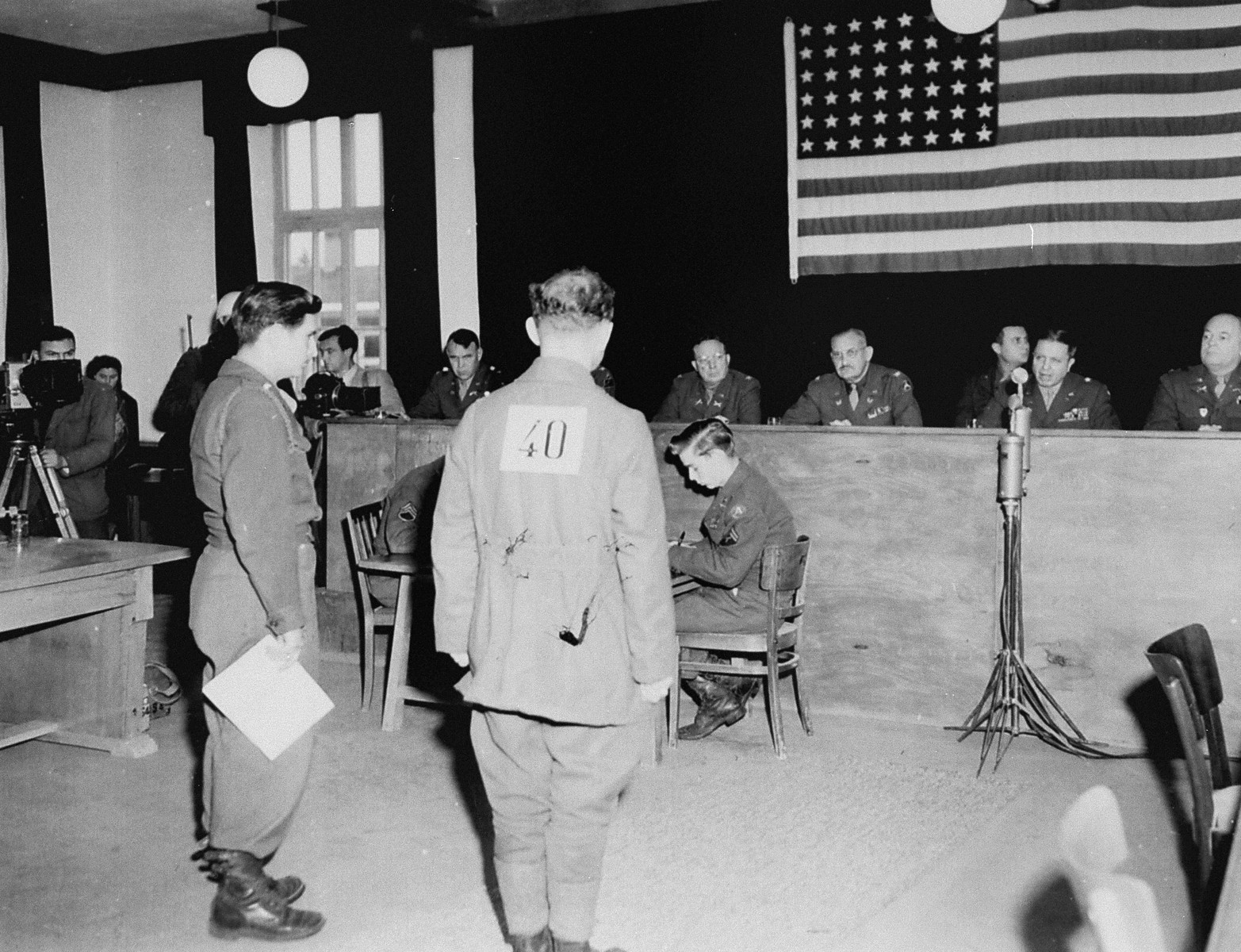 Former SS-Sturmbannfuehrer Friedrich Weitzel, the officer in charge of food and clothing distribution in Dachau, is sentenced to death by hanging by the American military tribunal hearing the trial of former camp personnel and prisoners from Dachau.