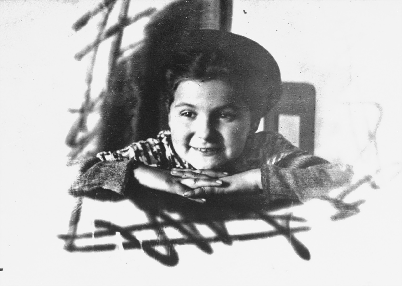 Postwar portrait of Frima Gleiser in the Pocking displaced persons camp.