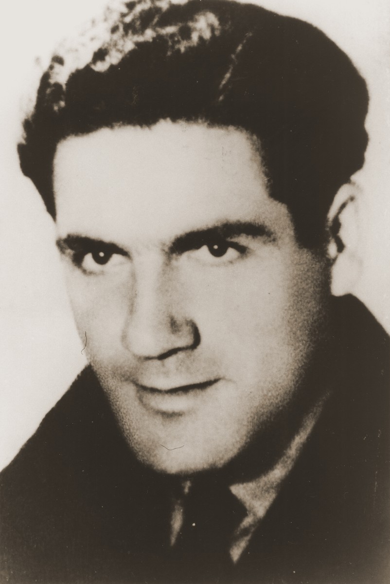 Portrait of Palestinian Jewish parachutist Zvi Ben Yaakov.  

Ben Yaakov was captured and killed after he was dropped into Slovakia.