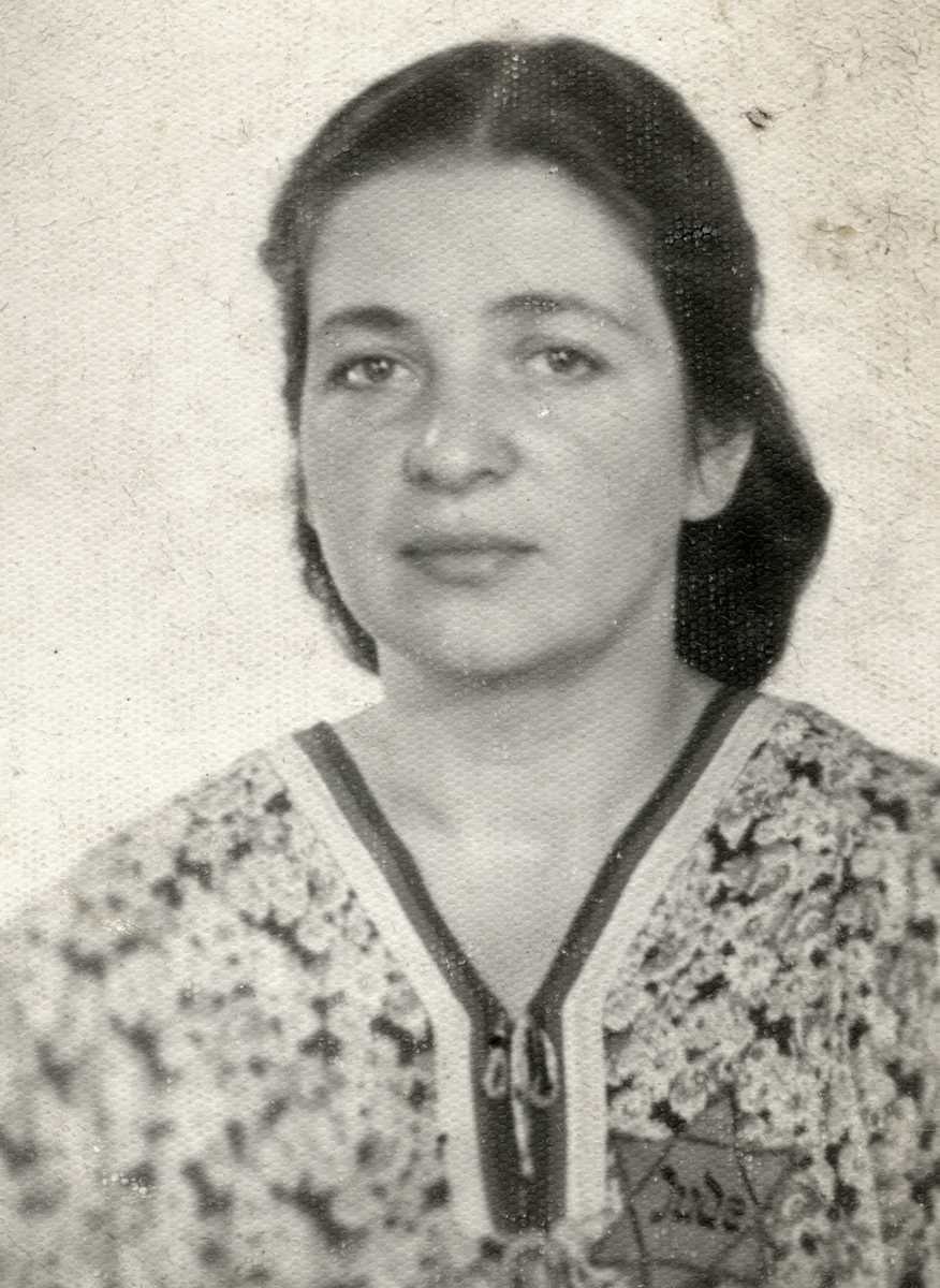 Portrait of Raissa (Rushka) Lamm wearing a Star of David one year before she perished.