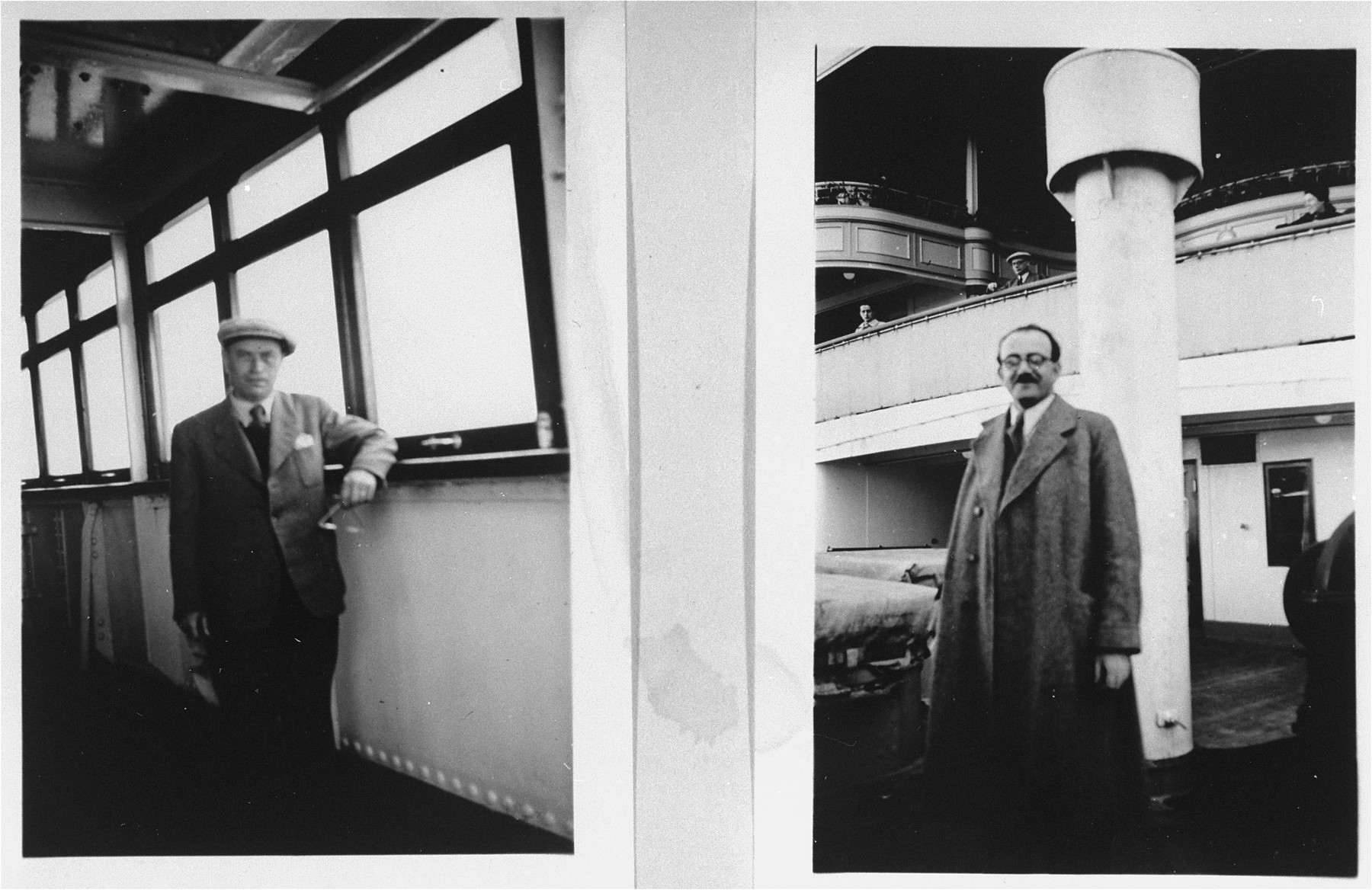 Passengers on the refugee ship MS St. Louis.   

From a photo album belonging to St. Louis passenger Moritz Schoenberger.