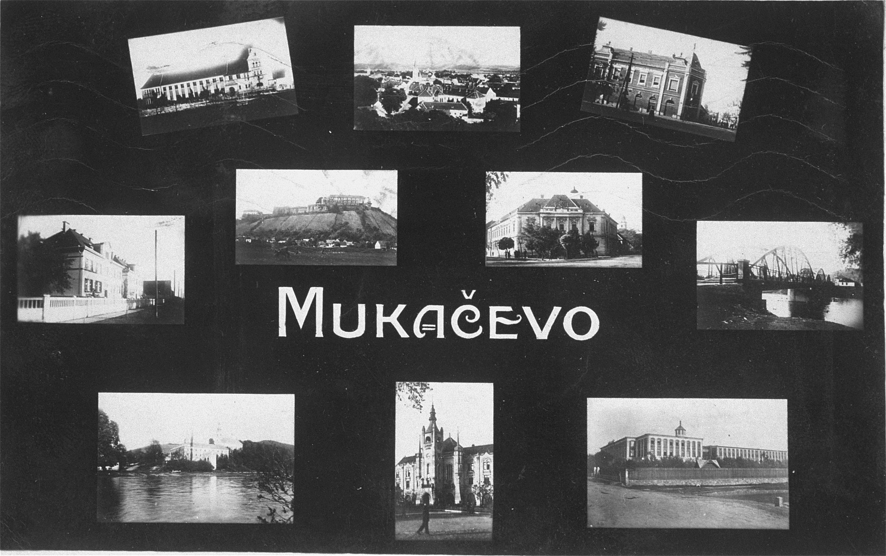 A collage of picture postcards depicting sights in Munkachevo.

A series of postcards designed and sold by Henryk Schonfeld.