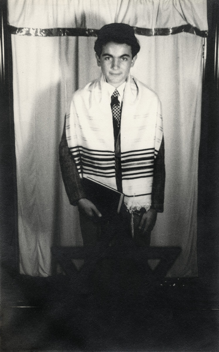 Bar mitzvah portrait of Marcel Salomon.