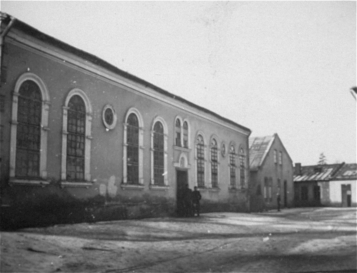 View of the Beit Midrash (house of study) in Lubaczow.