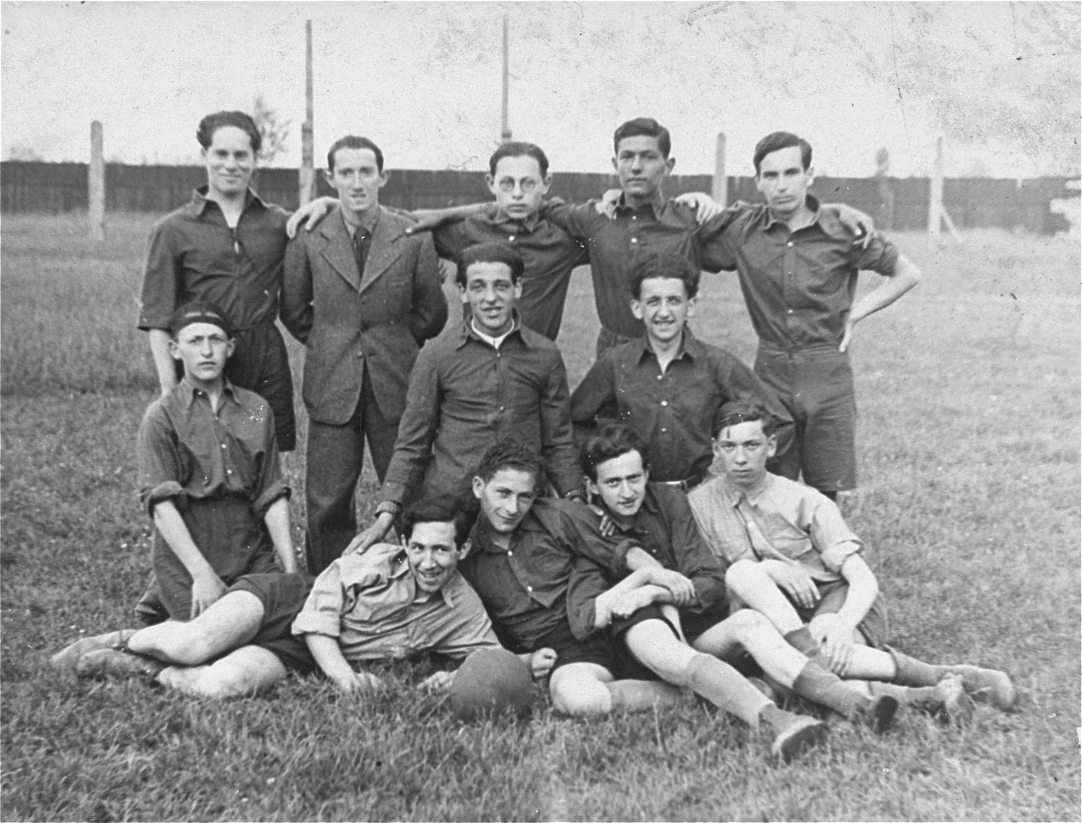 This image is of a Hanoar Hazioni soccer team in the Polish town of Stryj. They are all either 15 or 16 years old. Only two, Max Kaiser and Isaac Dickmann remain alive.