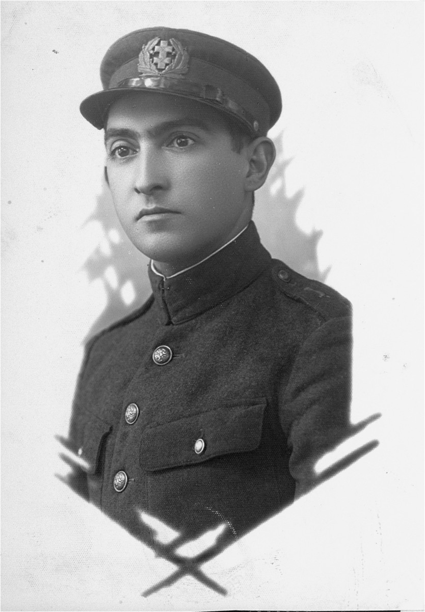 Portrait of the donor's uncle, Shmuel Kaplan, in military uniform.