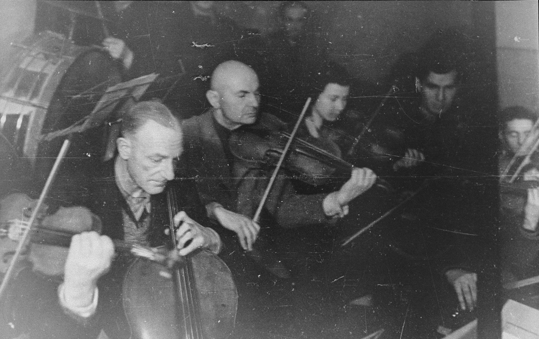 Performance of the Kovno ghetto orchestra.