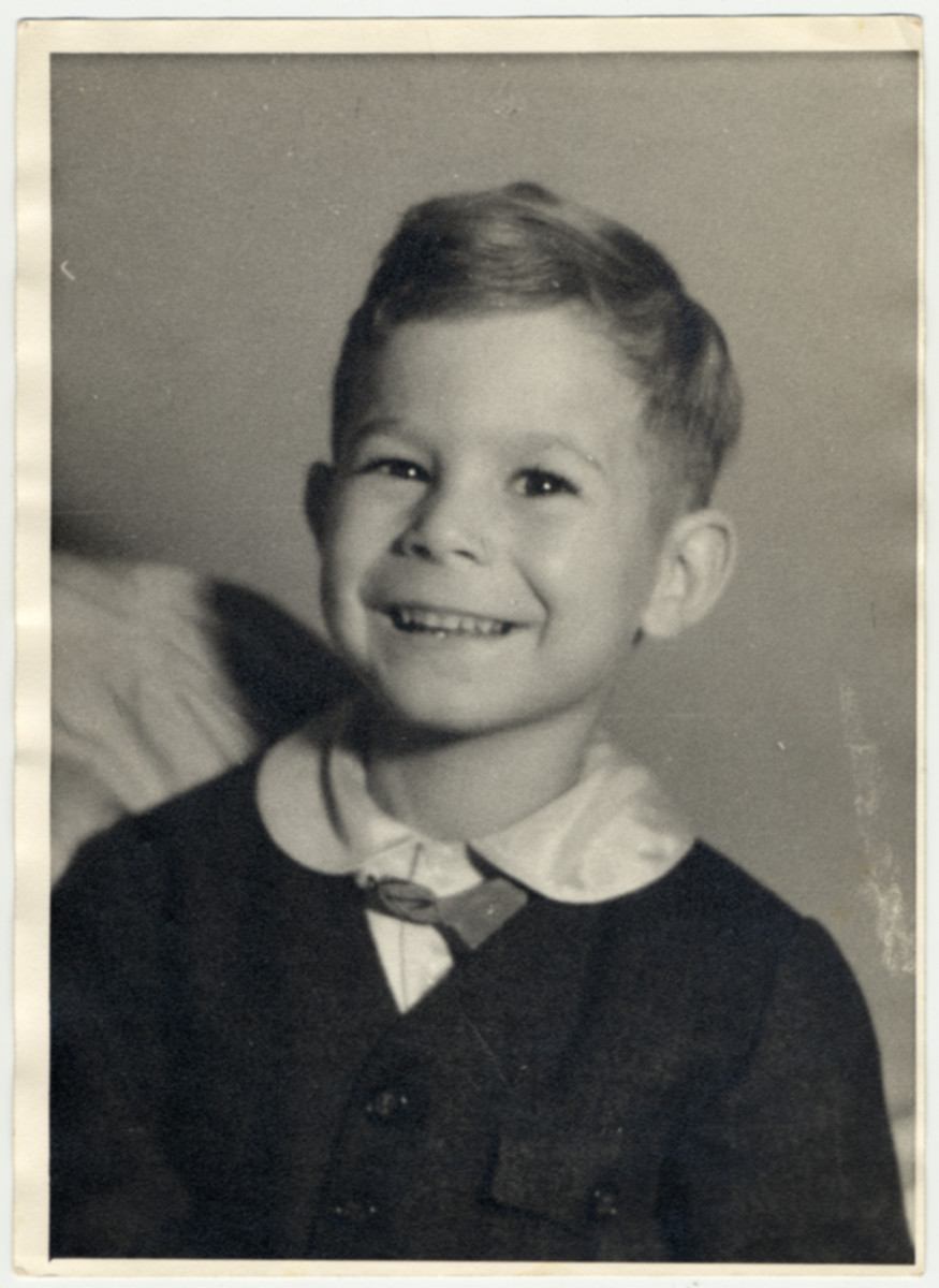 Studio portrait of Robert Wagemann, a disabled Jehovah's Witness child.