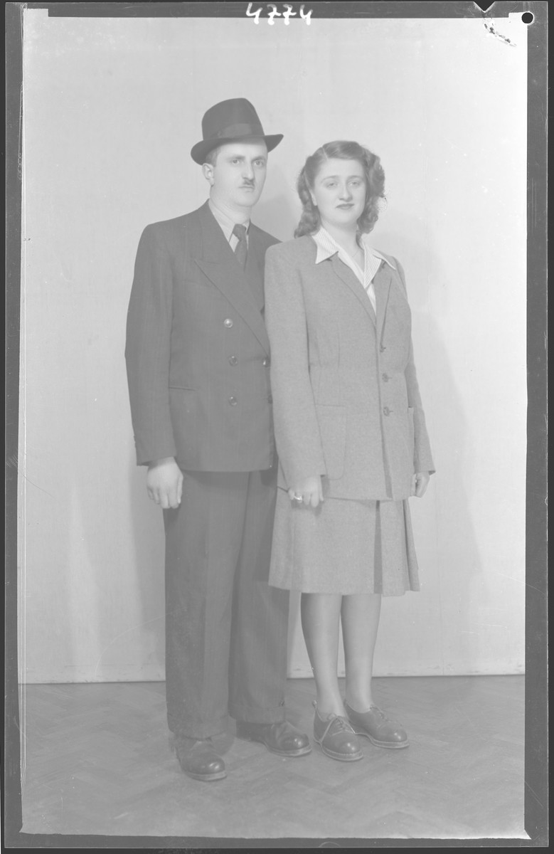 Studio portrait of Jene Rub and his [wife].