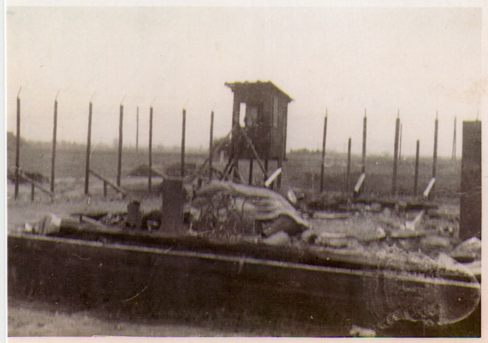 View of the Hanover-Ahlem concentration camp after liberation.