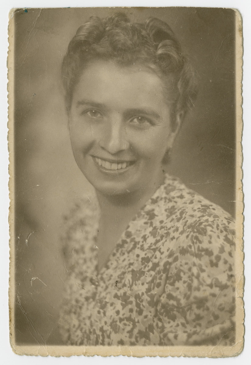 Studio portrait of Polish rescuer Celina Markowska.