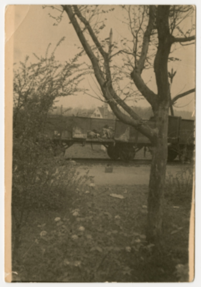 View of the Dachau death train.