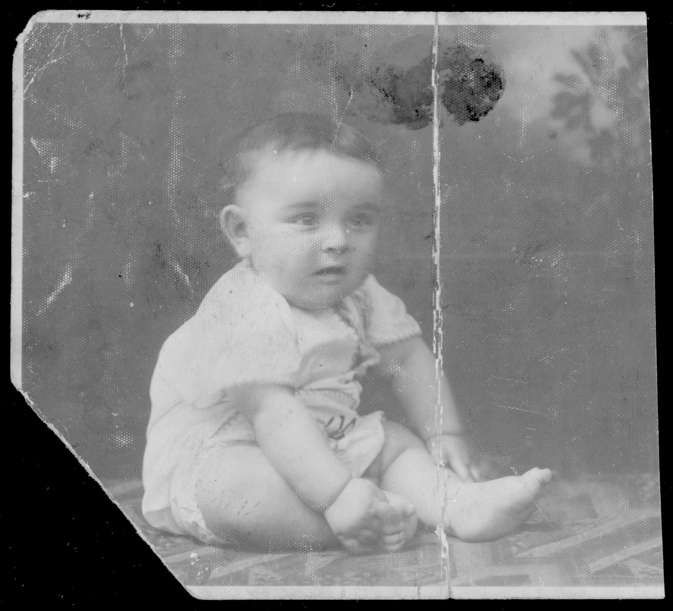 Portrait of Chaim Lehman, the donor's nephew.  

Chaim was deported to Auschwitz with his mother Basia and sister Miriam in August 1942.  They all perished.