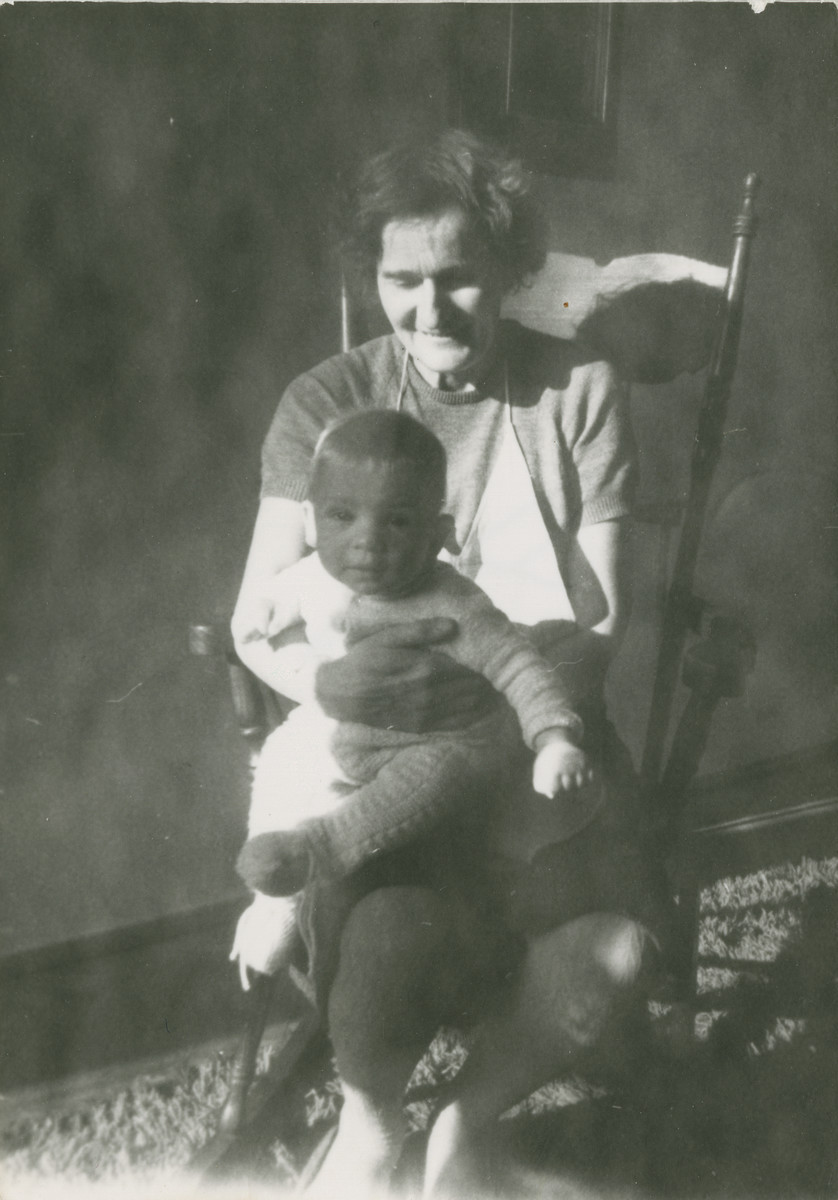 Portrait of Kazimierz Laski's older son, Marek, sitting on the lap of Mrs. Janina (born Wroblewska) Sebyla .

Mrs. Sebyla was the sister of Sofia Wiewiorowska and the mother of Alina Sebyla.