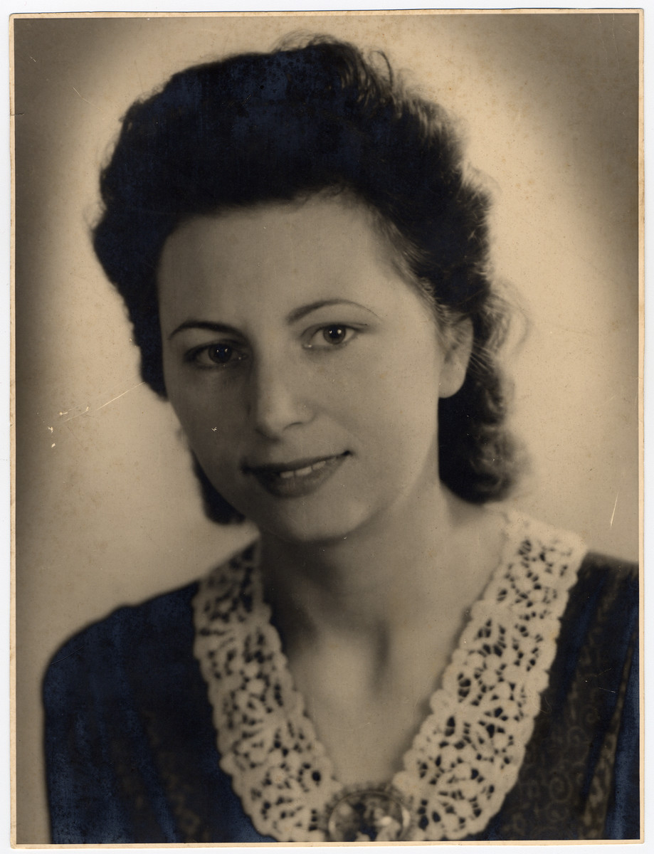 Studio portrait of Belgian rescuer, Jeanne Daman.