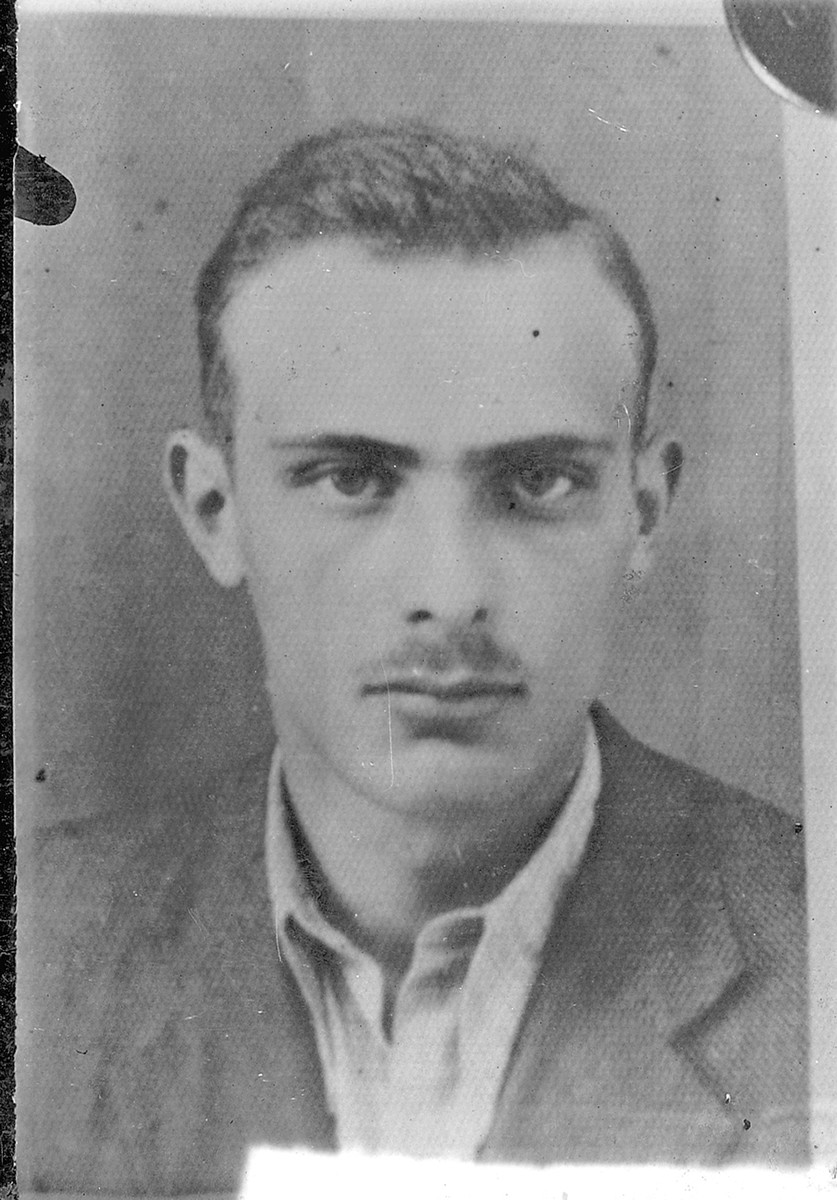 Portrait of Shmuel Willenberg taken prior to being sent to Treblinka.