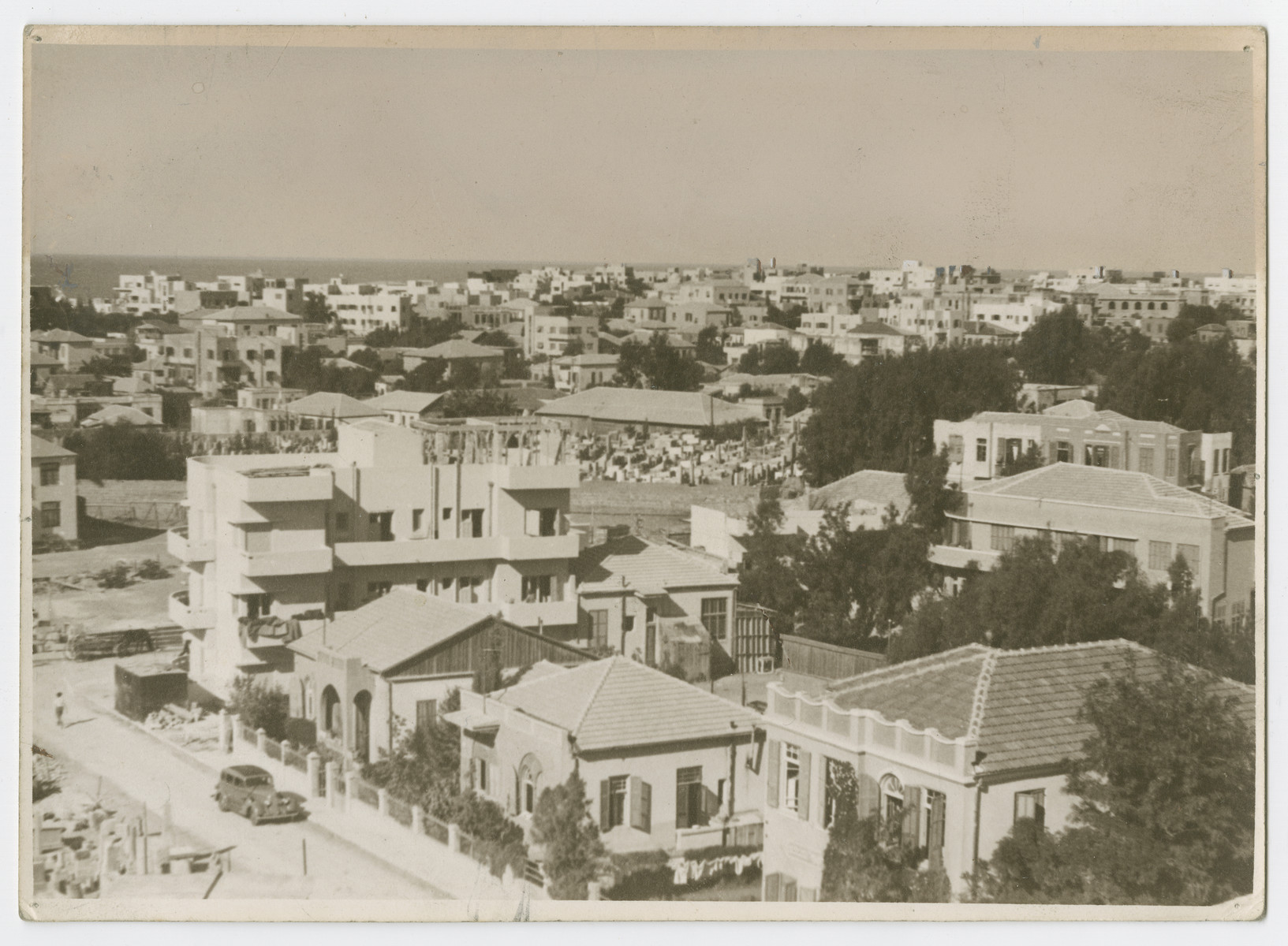 Panoramic view of Tel Aviv taken from the roof of City Hall.

Photograph is used on page 174 of Robert Gessner's "Some of My Best Friends are Jews."