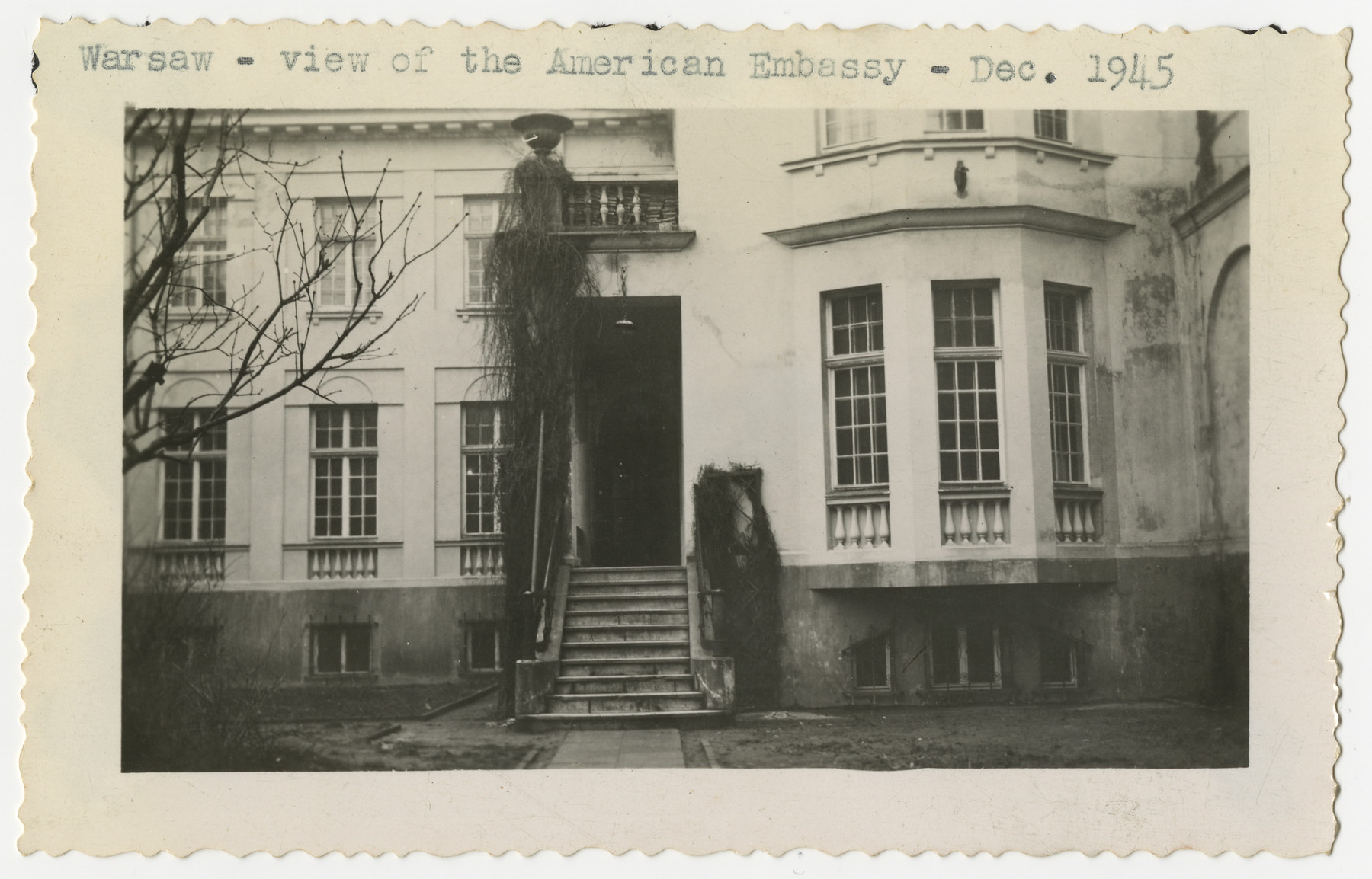 View of the American Embassy in Warsaw.