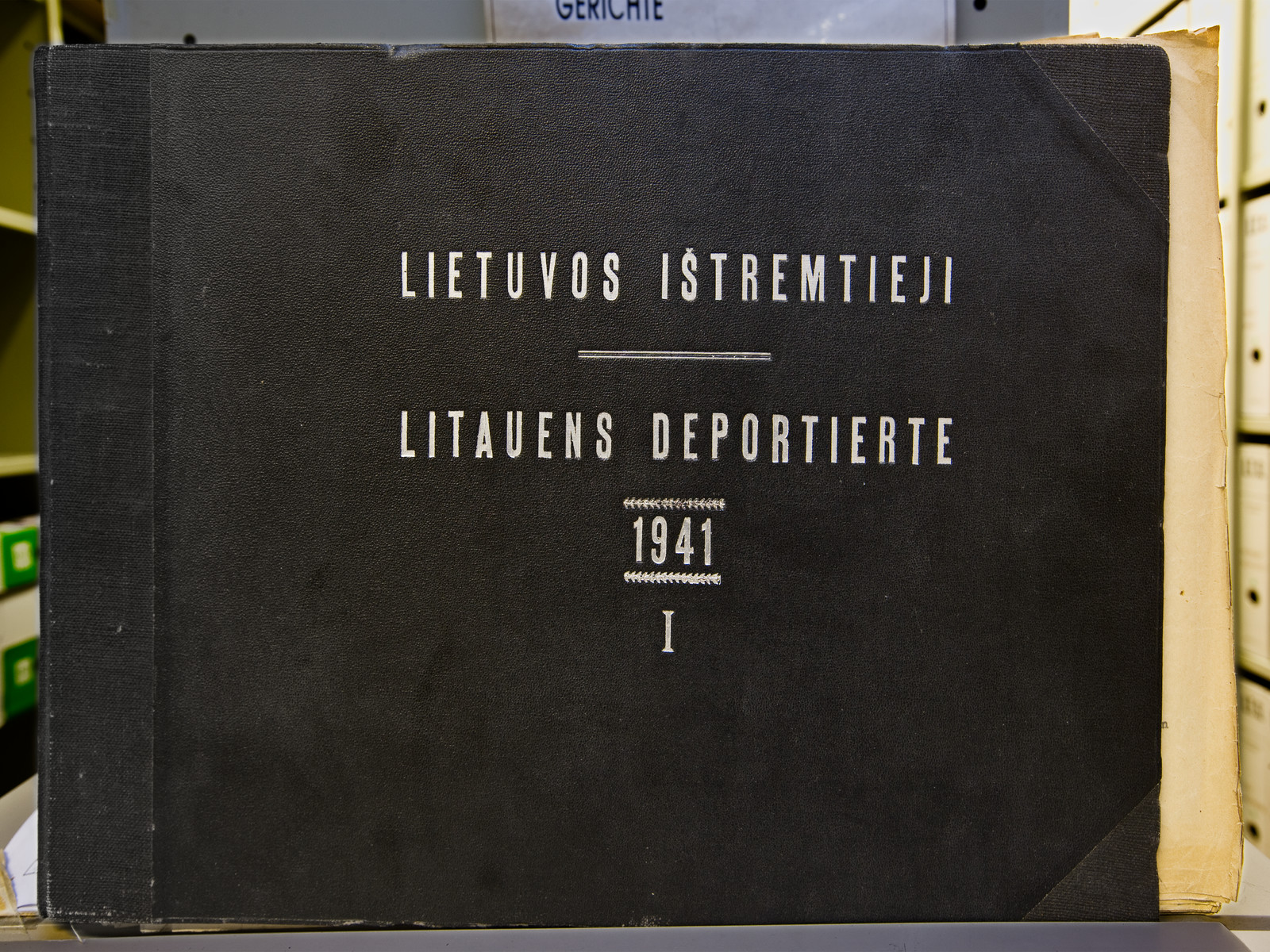 Front cover of I.T.S. Lithuanian deportation book of 1941.
