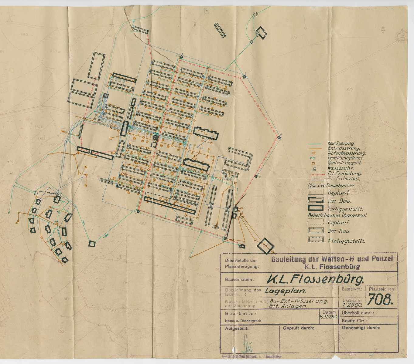 Map of the Flossenbuerg concentration camp.