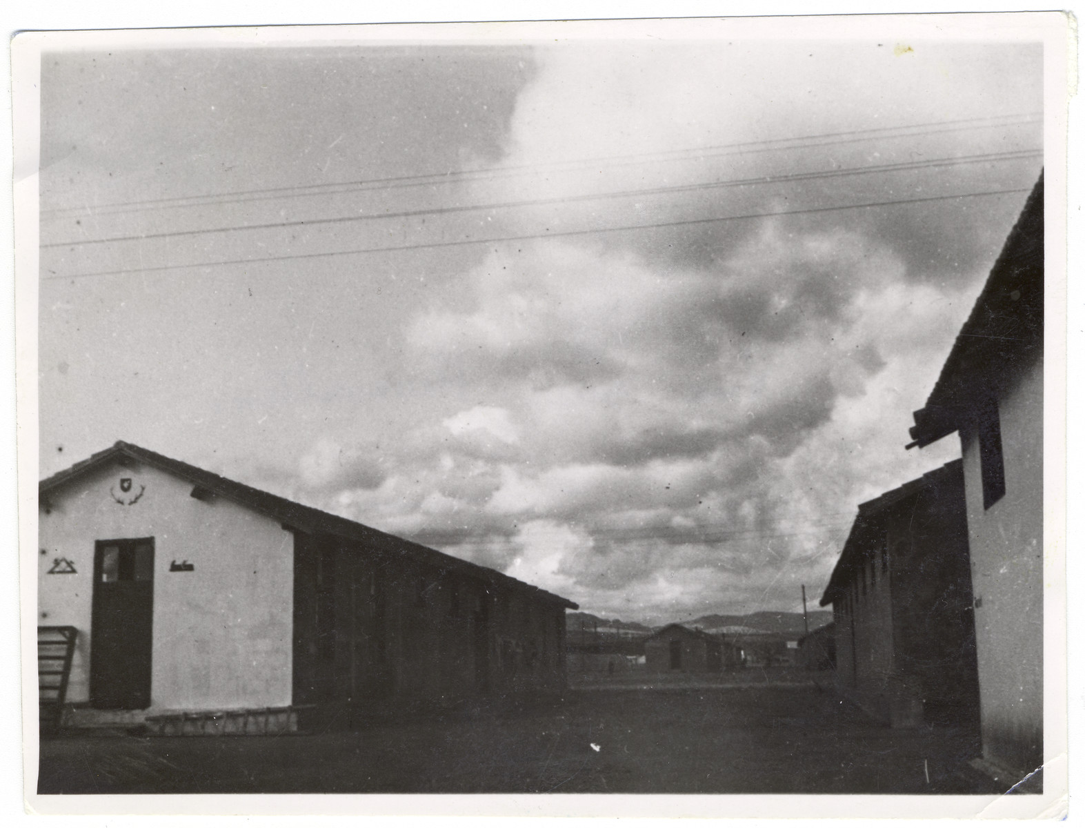 View of the barracks of the Rivesaltes internment camp.

 Original caption reads: "A view of Rivesaltes."