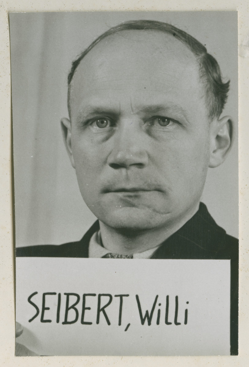 Defendant Willi Seibert at the Einsatzgruppen Trial.  Seibert was the Deputy Chief of Einsatzgruppe D.