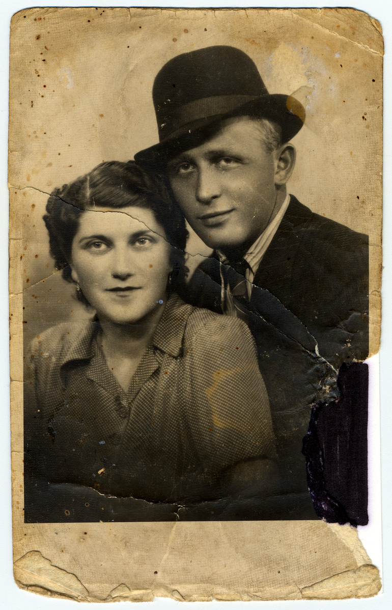 Engagement photograph of Rozaliya Stern and Sruli.  He did not survive the war.