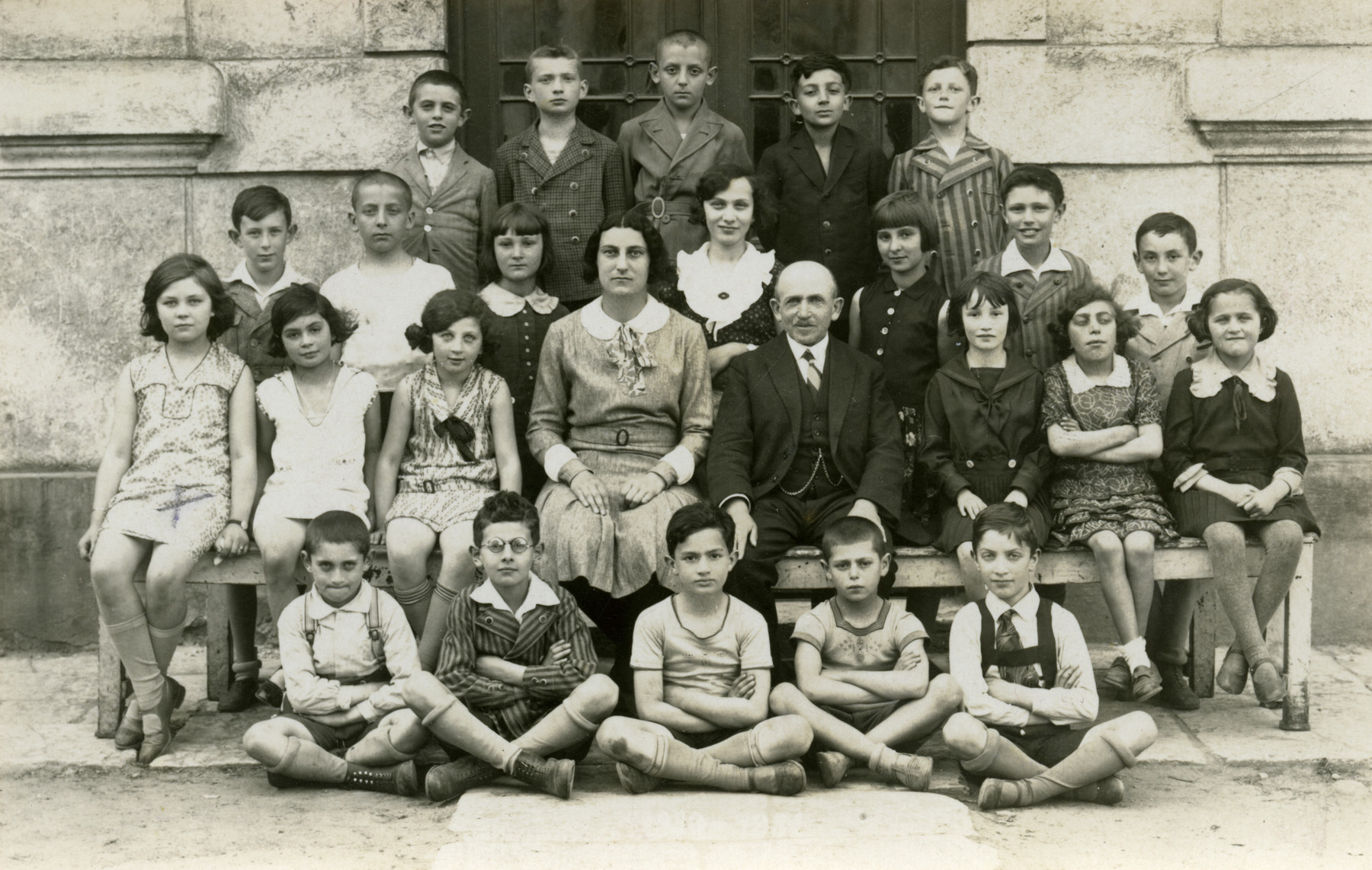 Children in the first class of the Jewish elementary school from Liptovsky Mikulas. 

(It is from the collection of photos of the donor's first husband Milan Uri Mayer.)