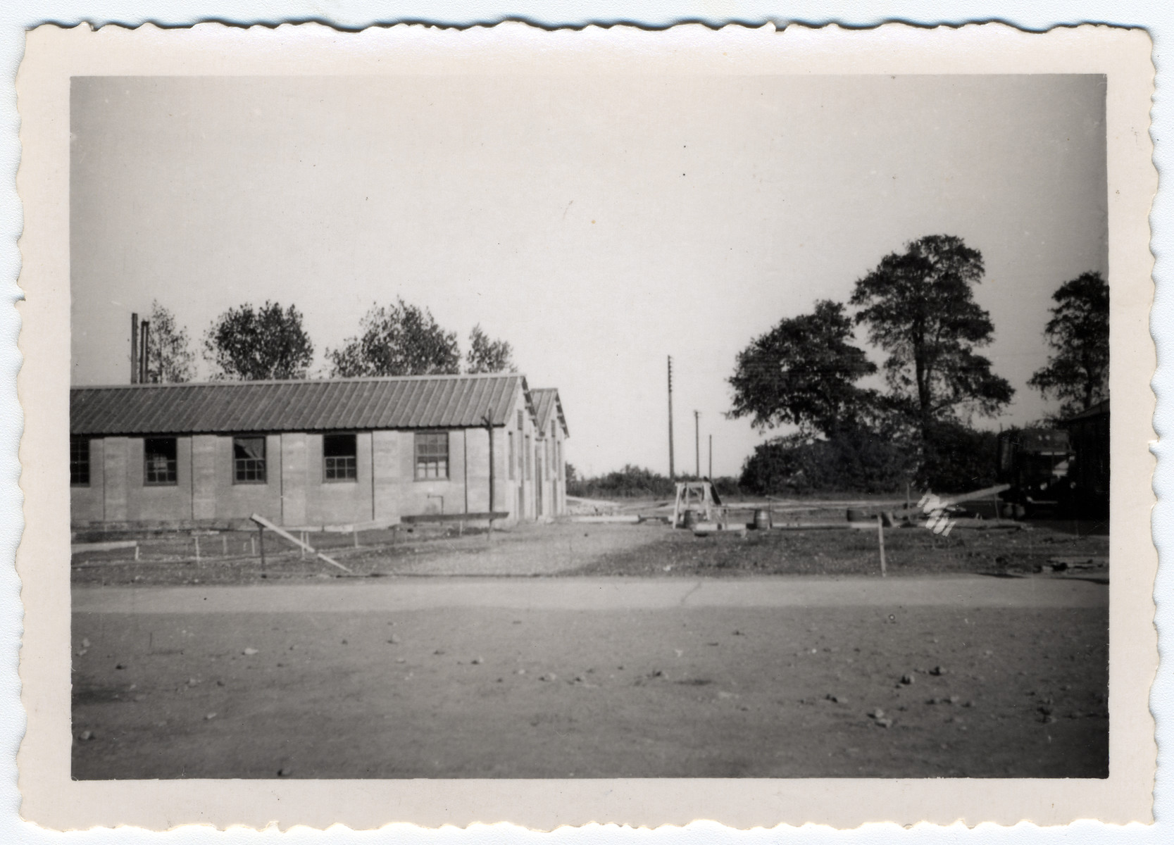 View of the Blue Dining Hall  in the Kitchener camp.