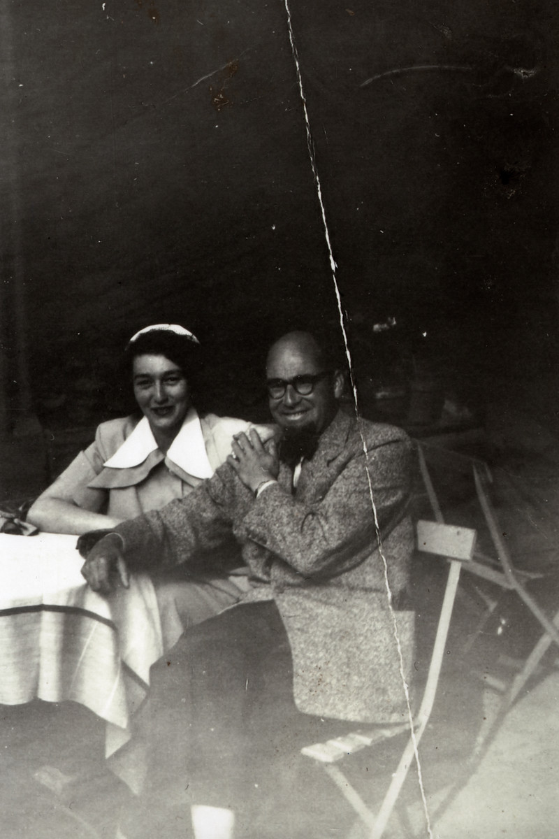 Postwar portrait of Miriam Muller and [Jean] Bolle who had assisted George Mantello and Matthieu Muller in their rescue efforts.