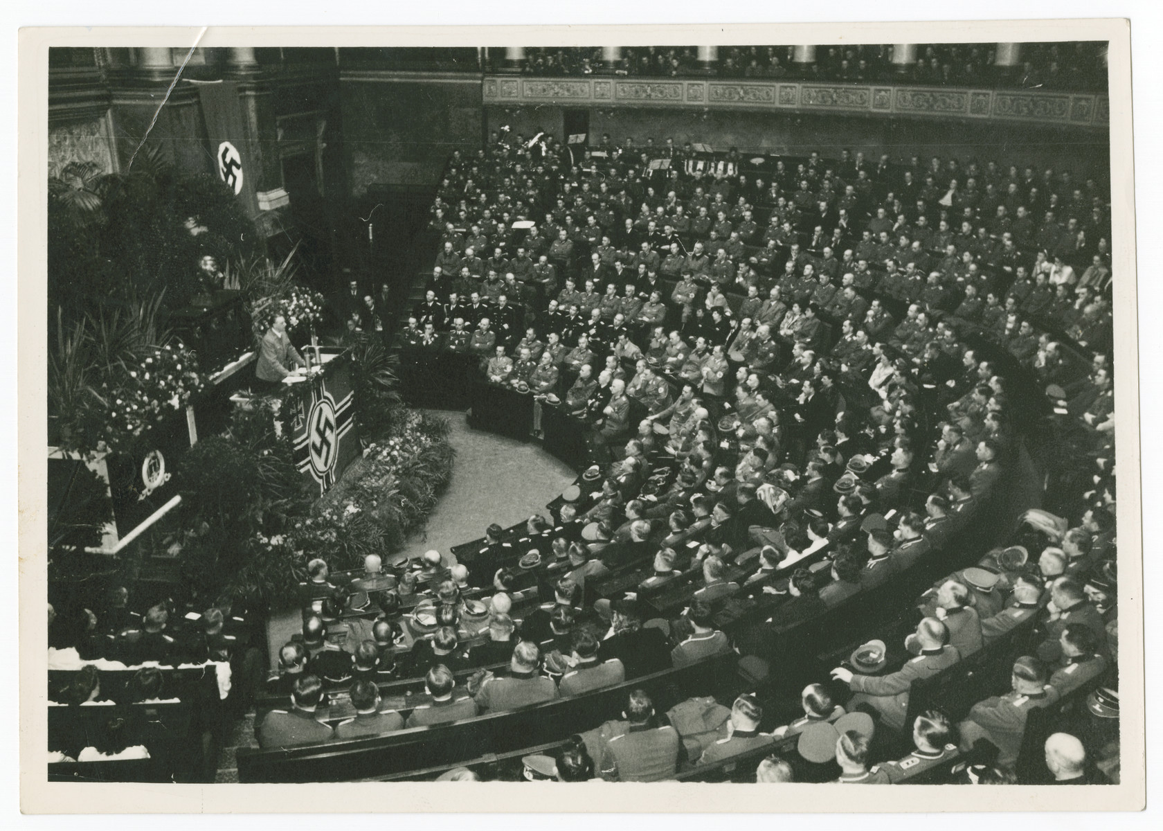 Alfred Rosenberg speaks to the French National Assembly.