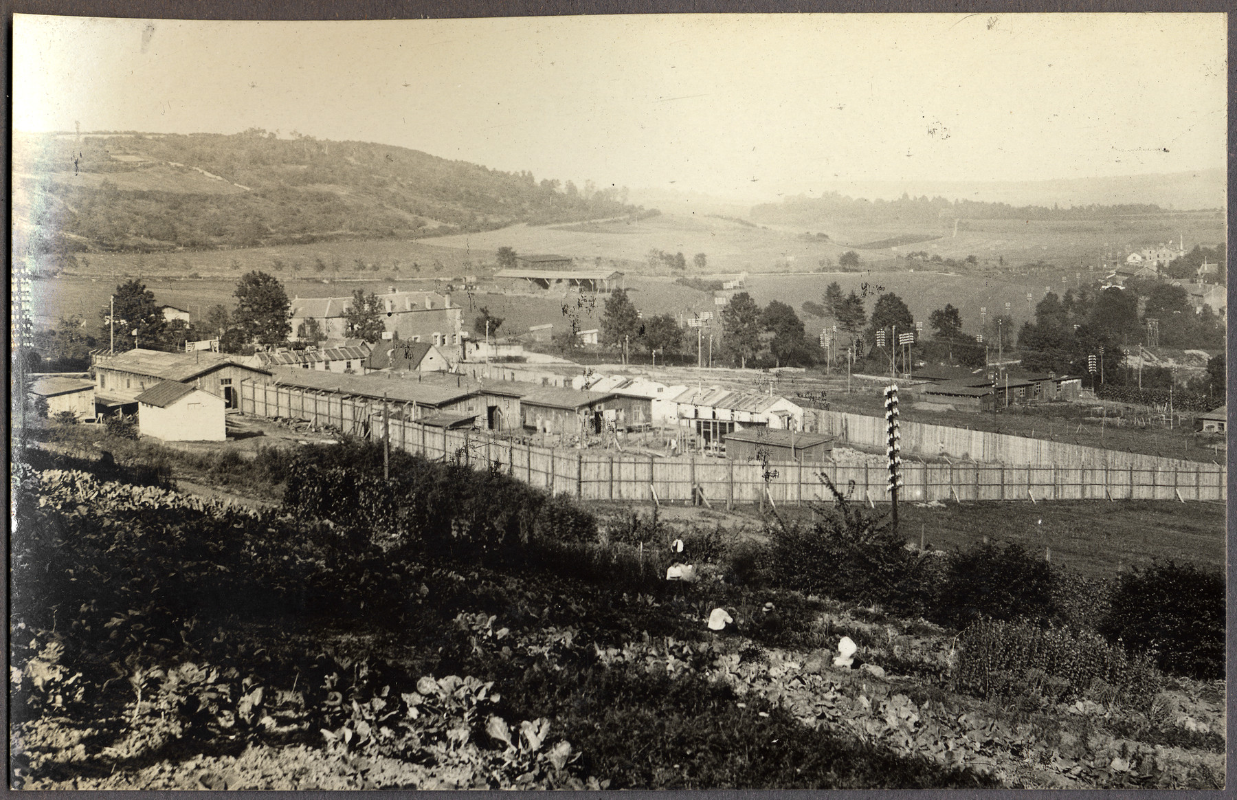 View of the POW camp at Montmedy, France where Walter Landé served as a German medical officer.