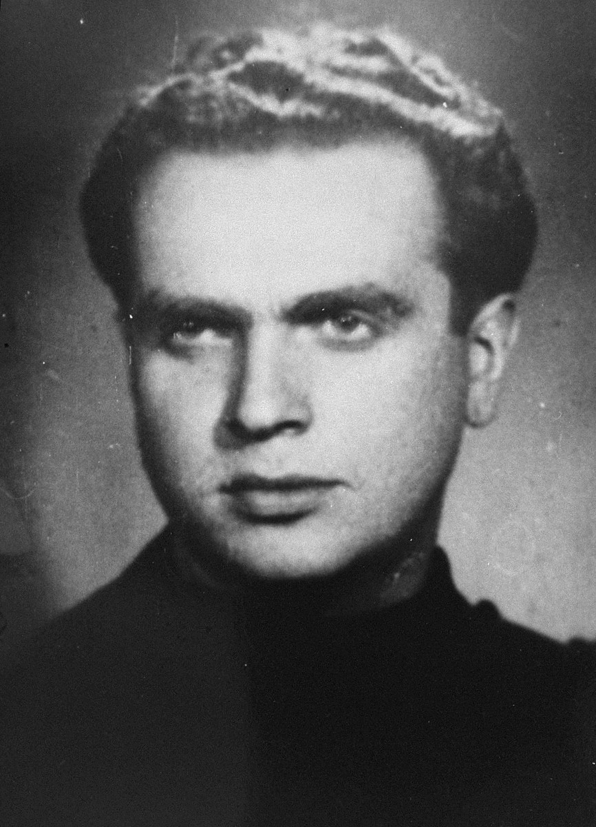 Portrait of Aharon Vilentschuk, a participant in the Christmas 1943 escape from Fort IX.
