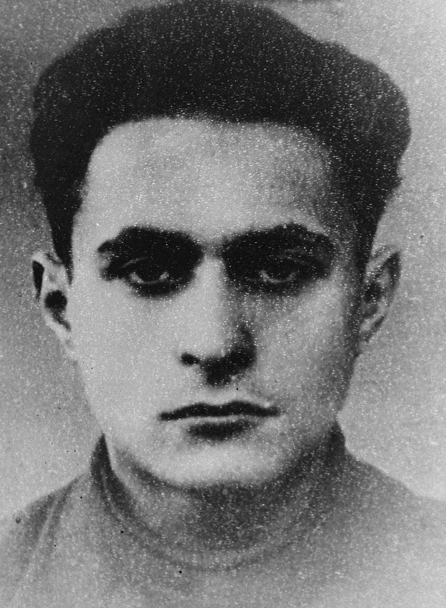 Portrait of Israel Pilownik (Teyve), a participant in the Christmas 1943 escape from Fort IX.