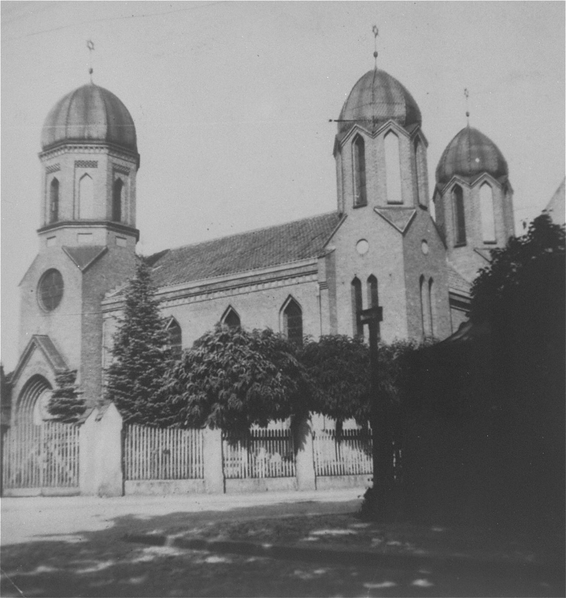 View of the synagogue in Rastenburg, East Prussia.