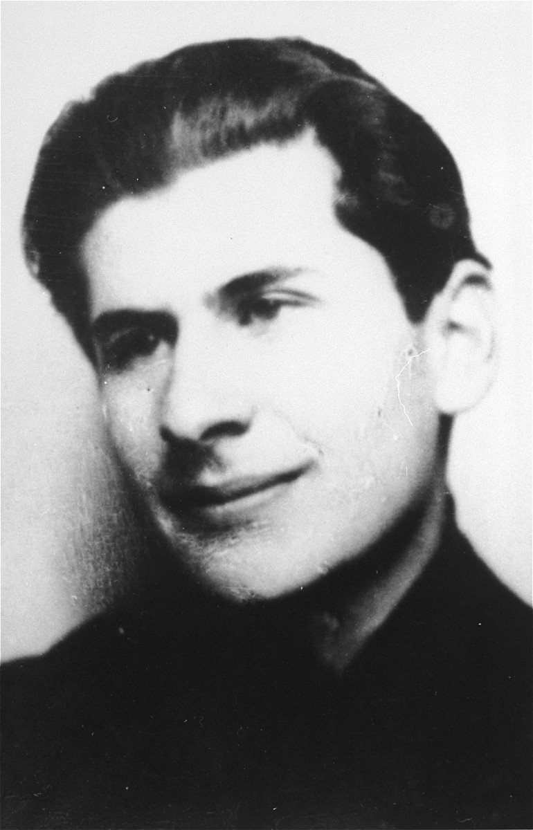 Portrait of Julek Anderman.

Julek Anderman was the son of Dr. Leon Anderman, the first chairman of the Kolbuszowa Judenrat.  Using the assumed name, Julek Kozlowski, Julek was an officer in the Armia Krajowa, the Polish underground army.  He was killed in the Warsaw uprising of August 1944.