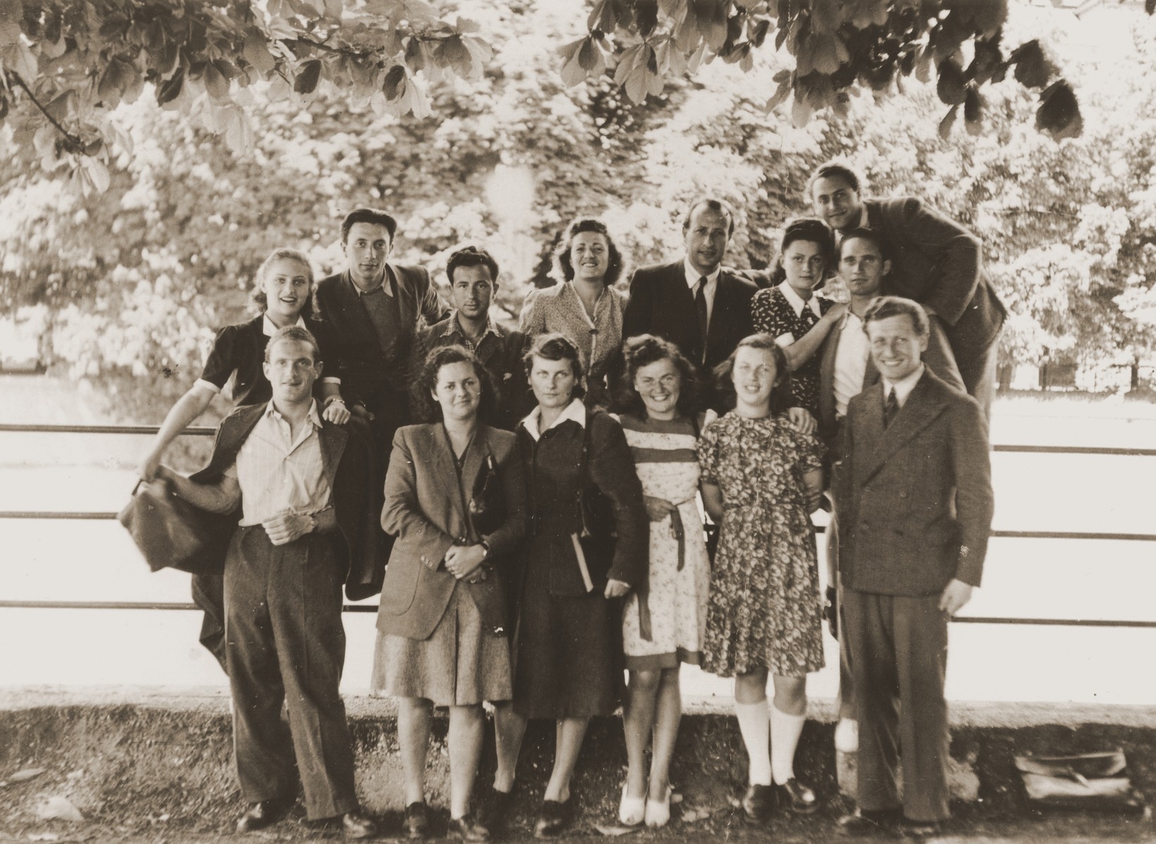 Group portrait of Jewish DP college students in Munich.