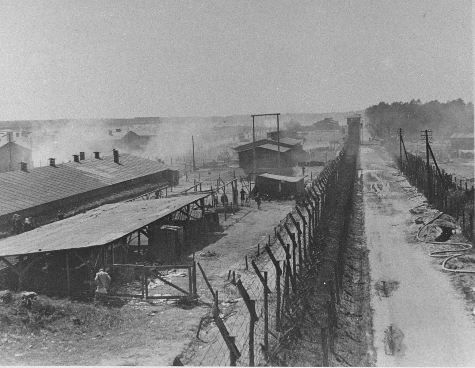 A section of Bergen-Belsen concentration camp.