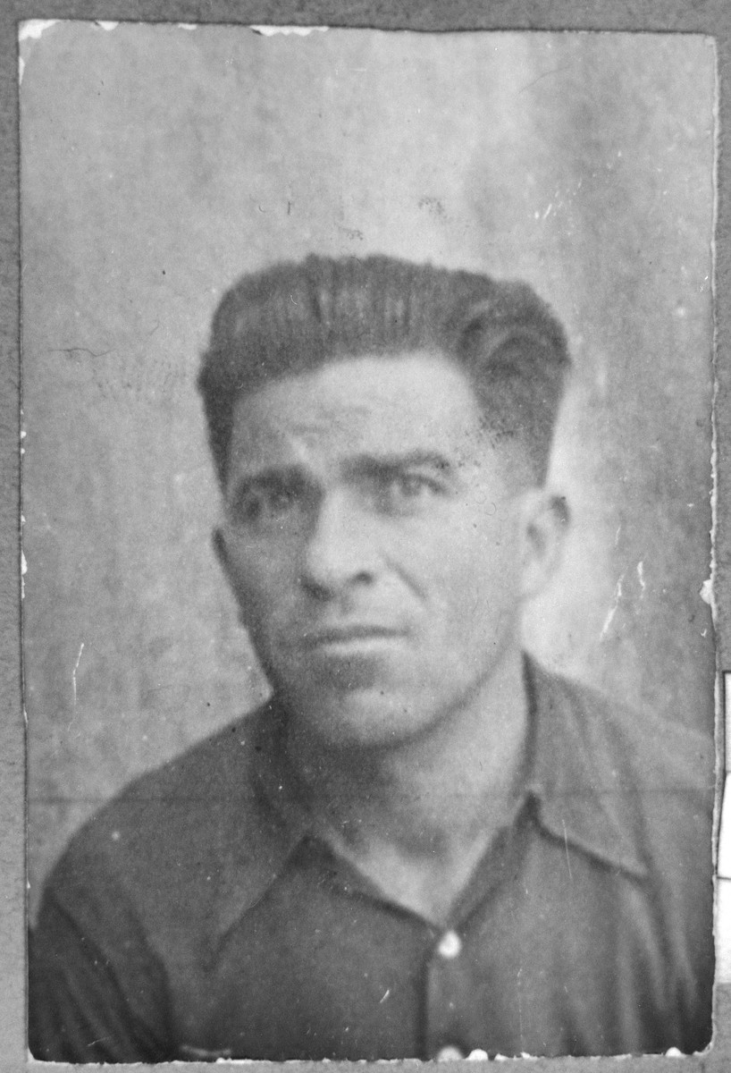 Portrait of Yakov Nissan, son of Avram Nissan.  He was a milkman.  He lived at Zvornitska 5 in Bitola.