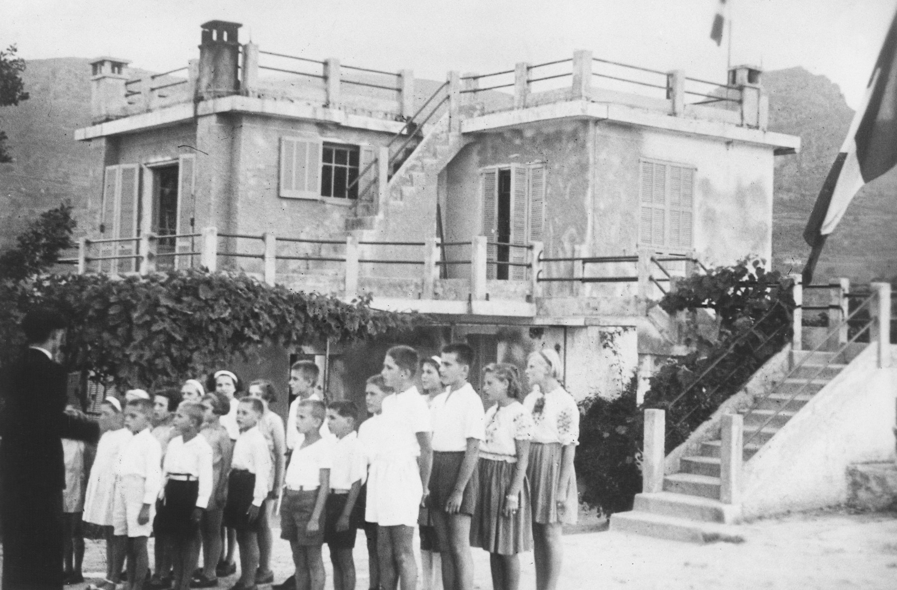 A children's choir sings duirng the inauguration of the MACE children's home in Vence.

The choir is directed by Karol Pajer, a former Slovak soldier and later a teacher at the school.