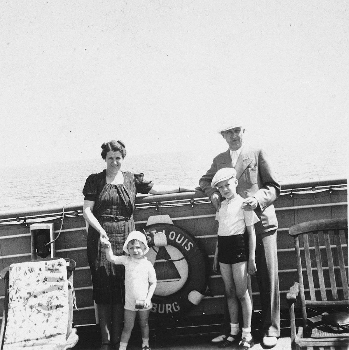 The Chraplewski family poses on board the St. Louis.

Pictured are Klara, Peter, Siegfried and Jan Chraplewski.