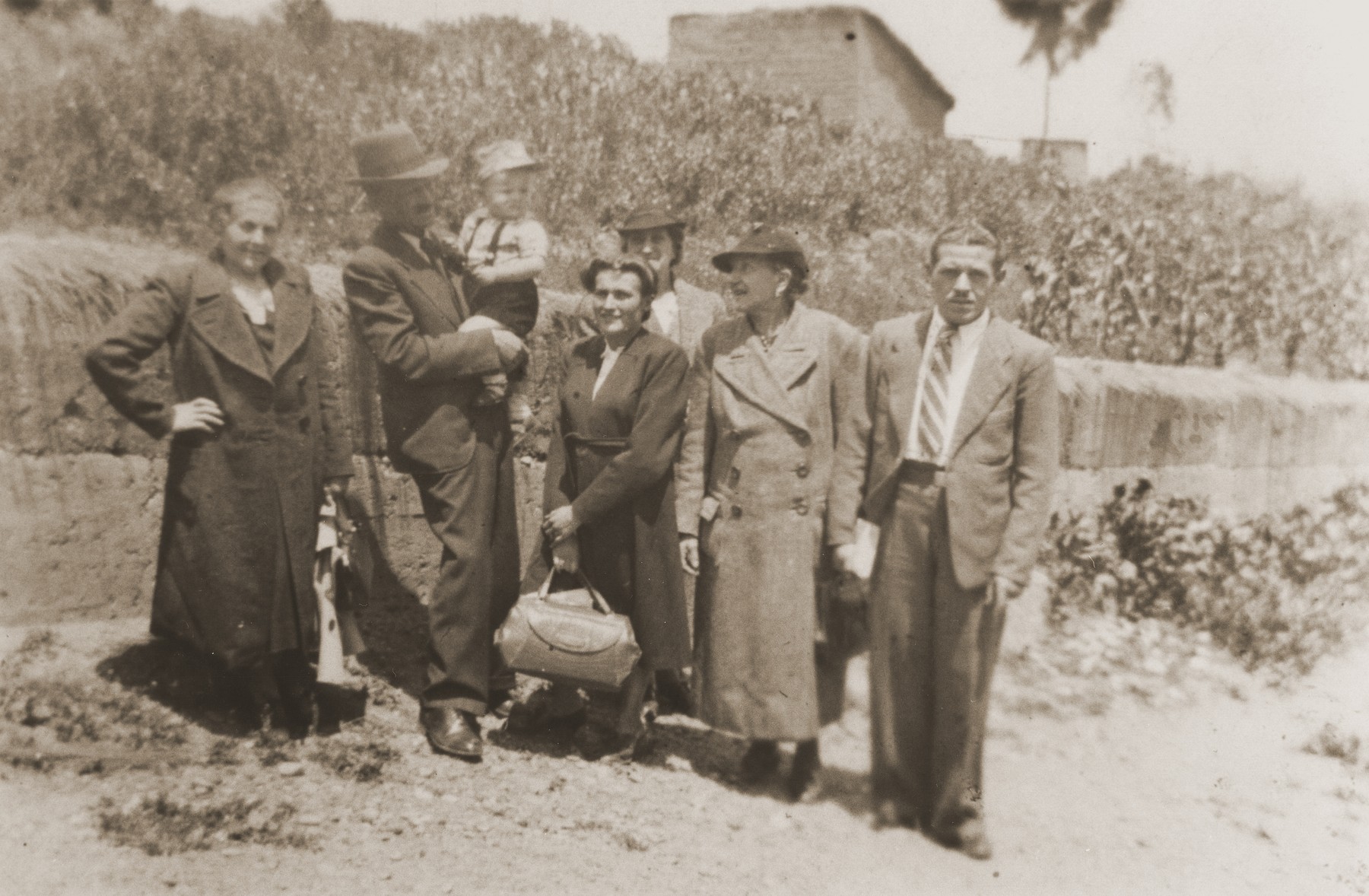 Members of the extended Spitzer family and friends in La Paz. 

Pictured from left to right are Bertha and Nathan Wolfinger; Leo Spitzer; Rosie Spitzer; unknown; Lina Spitzer; and Ferry Kohn.