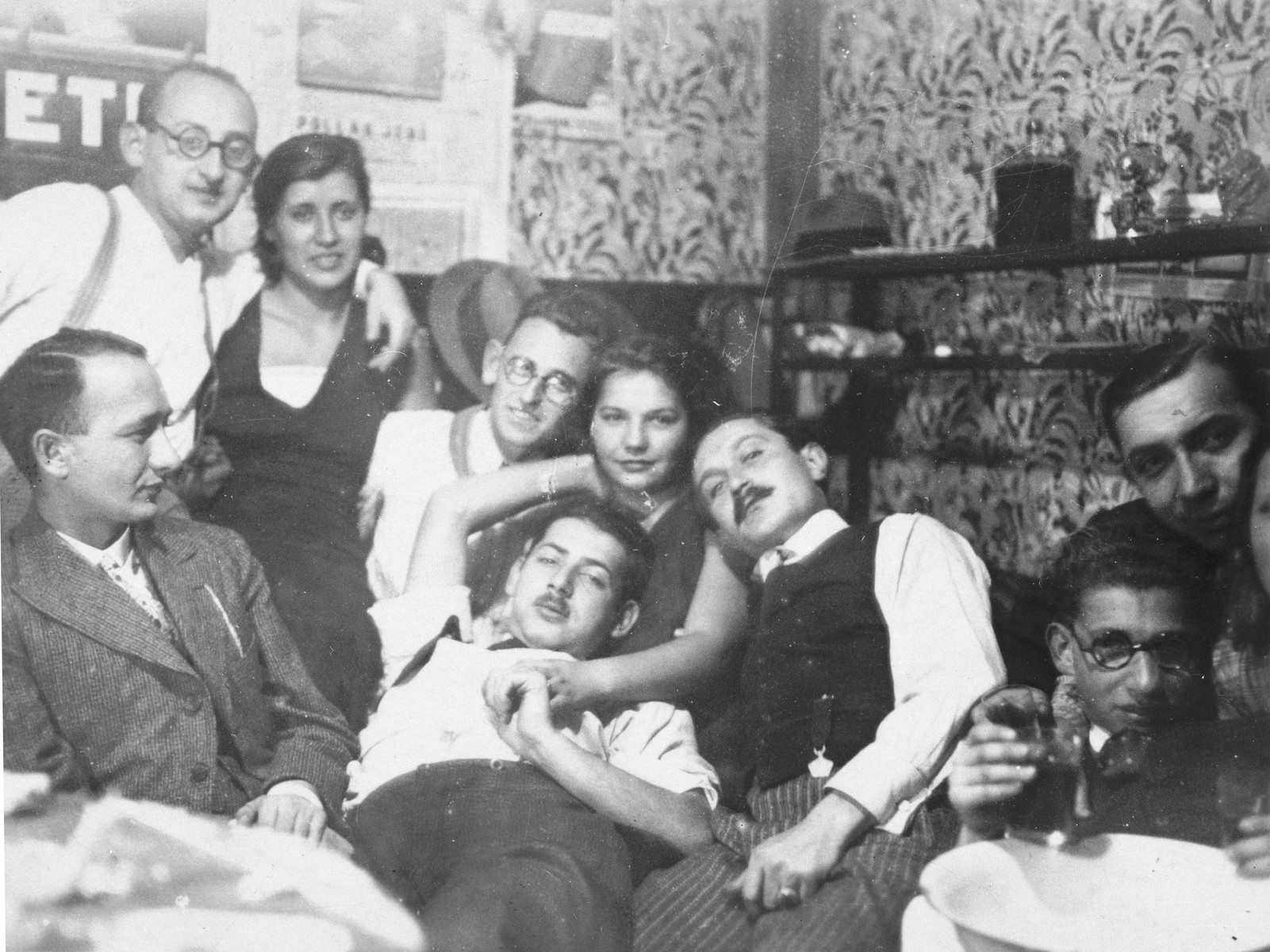 A group of Jewish friends gathers in an apartment in Kalocsa, Hungary.