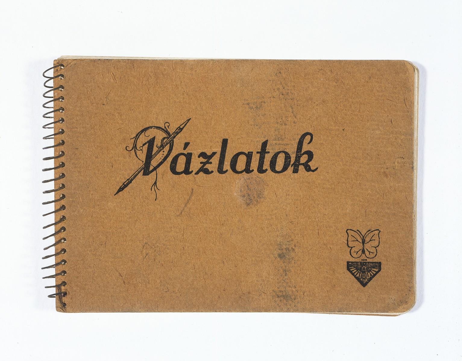 The cover of a notebook created by Dorottya Dezsoefi while in hiding.