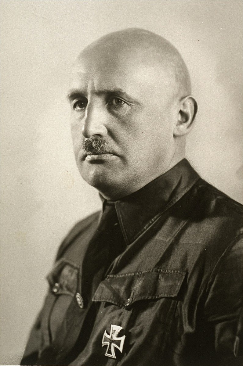 Portrait of Julius Streicher wearing his Nazi Party uniform.