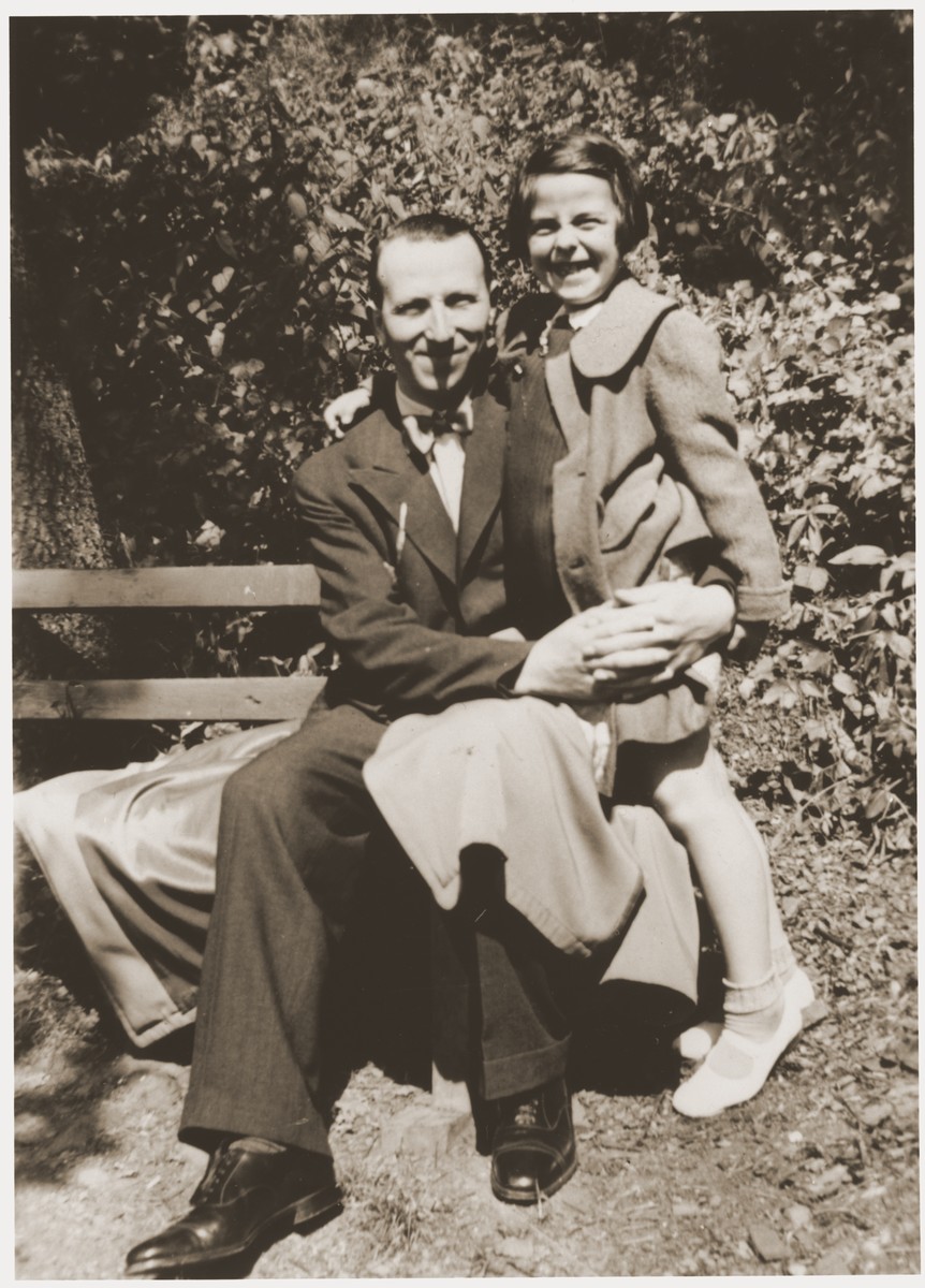 A Jewish father and daughter pose in a park in Cologne, Germany.

Pictured are Jakob and Marion Michel.