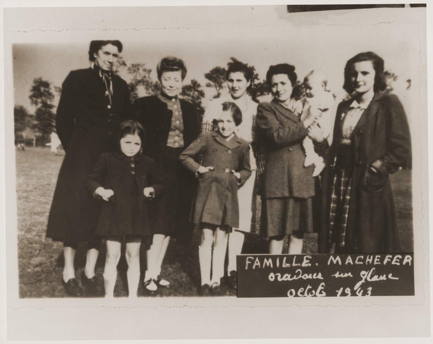 The Machefer family poses together in Oradour.  

All of the people pictured here, except for the father, were killed by the SS during the June 10, 1944 massacre.